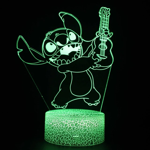 Dessin animé - Lilo et Stitch - Lampe 3D Led Stitch - 7 couleurs