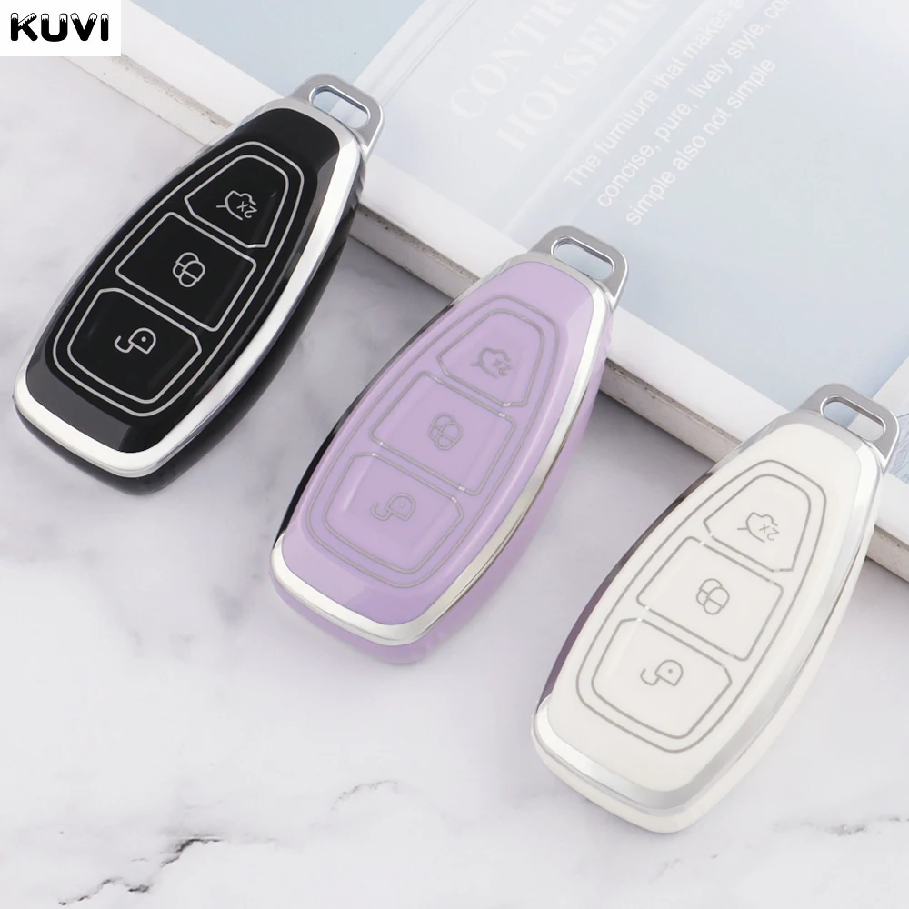 Key Case Cover TPU Car Remote Smart Key Case Cover Shell Fob For Ford Focus 3 4 ST Mondeo MK3 MK4 Fiesta Fusion Kuga 2013 2014 2015