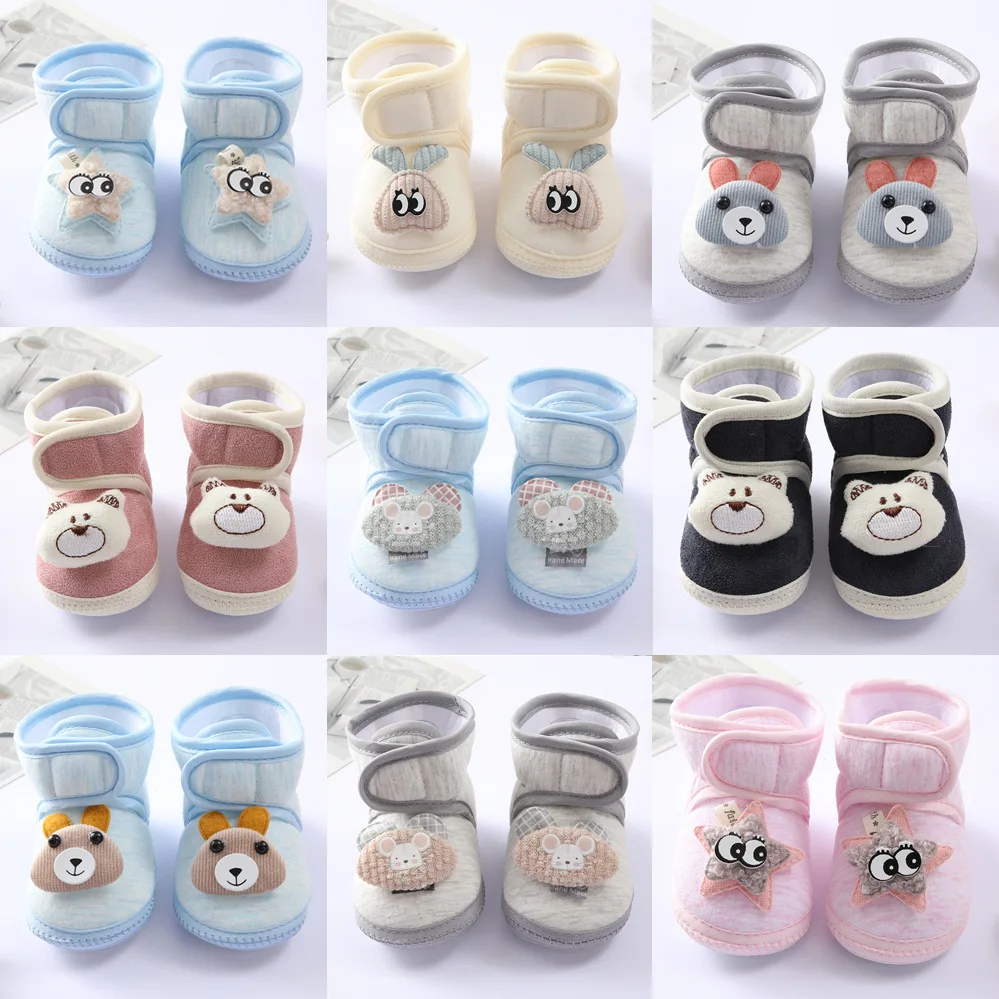 

Кроссовки для новорожденных, Классическая мультяшная мягкая подошва, повседневная обувь для первых шагов, белые, разные цвета, для мальчиков и девочек