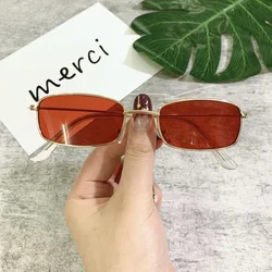Vintage UV400 Classic Retro Metal Rectangle Sunglasses - Unisex Oval Eyewear (02)