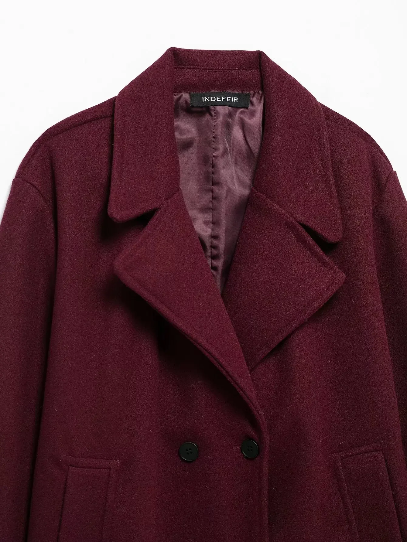 Women's Windproof Loose Long Woolen Coat