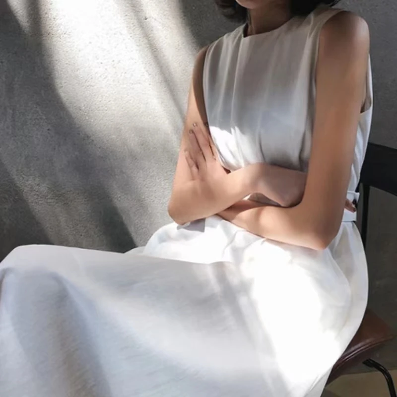 Sleeveless Temperament Vest Skirt for Women, Cold Wind Halter Skirt, Fashionable and Slim Skirt 3