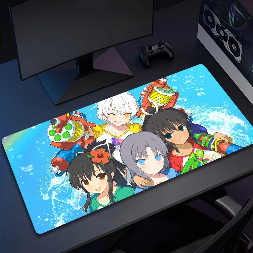 Game Senran Kagura Peach Ball Mousepad Computer Office Game Table Mats XXL Rubber Anti-slip Gaming Keyboard Long Desk Pads 2