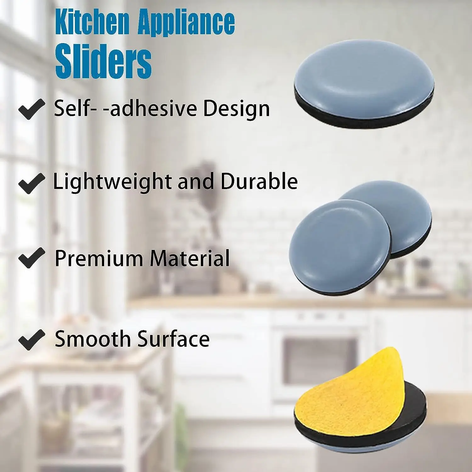 Appliance Sliders for Kitchen Appliances Self-adhesive Small Kitchen  Appliance Slider Kitchen Hacks Easy to MoIing & Space Savin