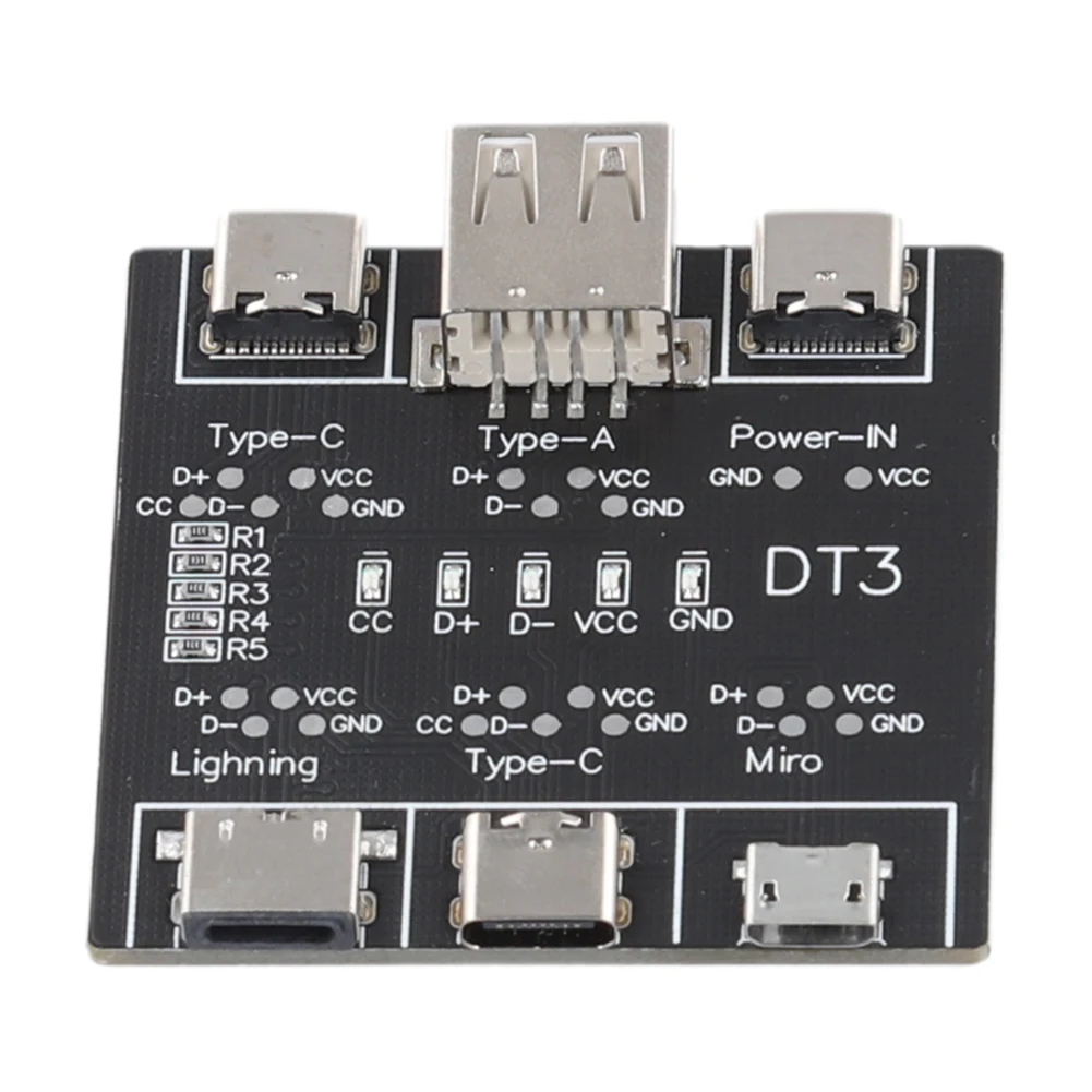 DT3 데이터 케이블 테스트 PCB 보드 USB 케이블 테스터 USB 타입-C 데이터 케이블 감지 보드 데이터 케이블 온오프 감지 보드 (iOS 및 안드로이드용)