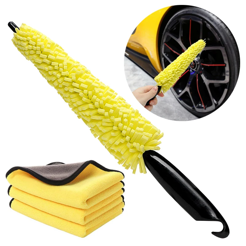 

Car Cleaning Tool Wheel Tire Rim Clean Brushes Auto Tire Detailing Washing Sponge Brush Dust Cleaner Car Accessories Exterior