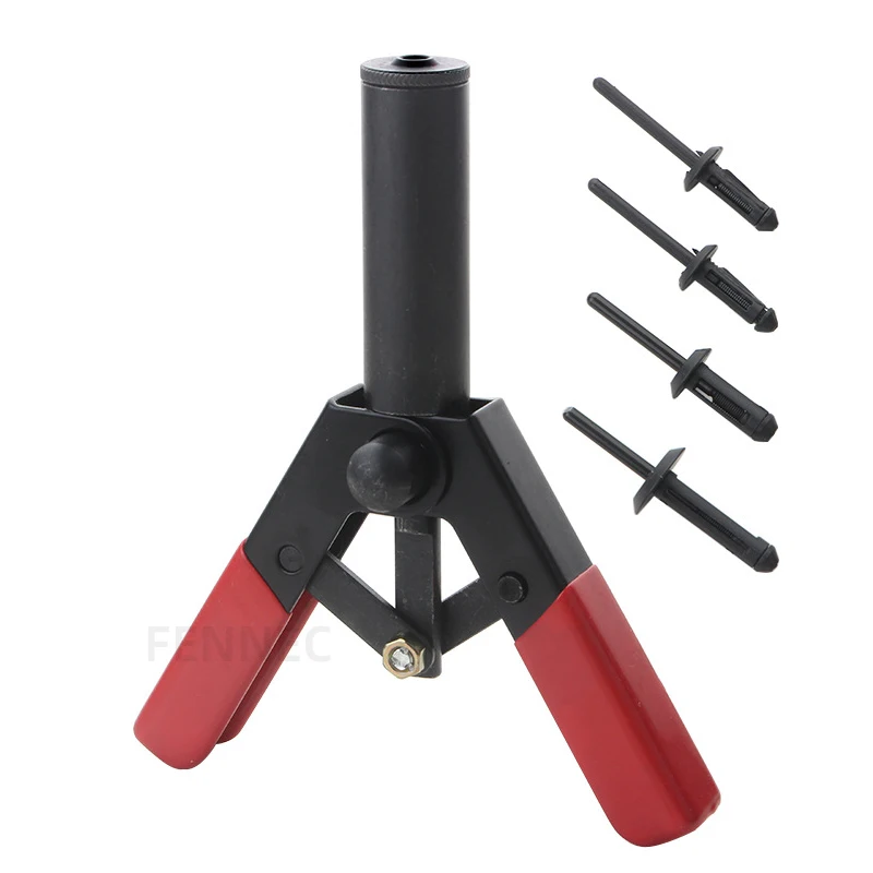 Rivet Gun Set Plastic Rivet Gun Set 40Pcs Nylon Blind Rivets 1pcs Hand Riveter Suitable For Fastening Door Panels & Automotive Trim