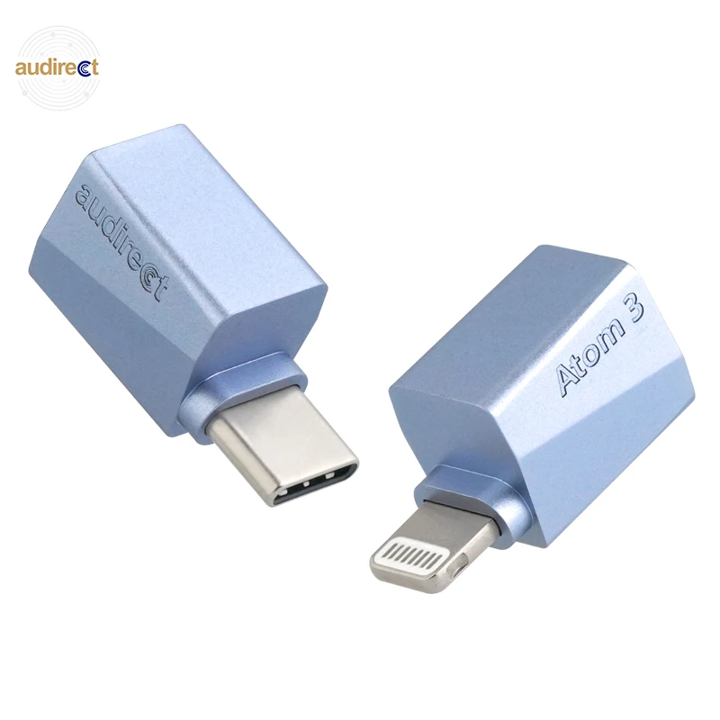 

Audirect ATOM3 ESS9280 AC Pro Portable DAC Headphone Amplifier Atom 3 DSD512 3.5mm SE Output USB Type C/Lightning Input Decoder
