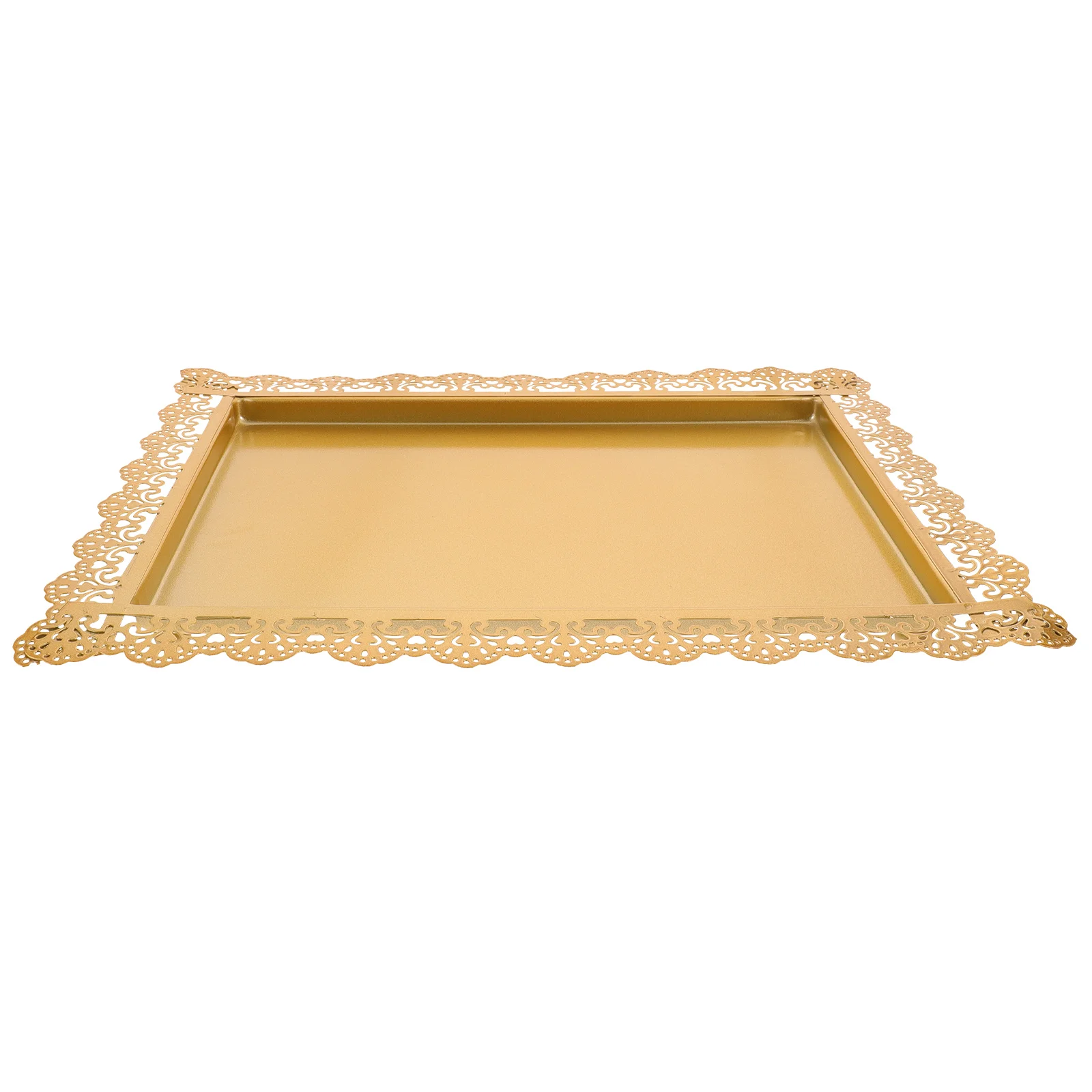 

Iron Cake Pan Snack Container Food Organizer Serving Dish Fruit Tray Household Kitchen Plate
