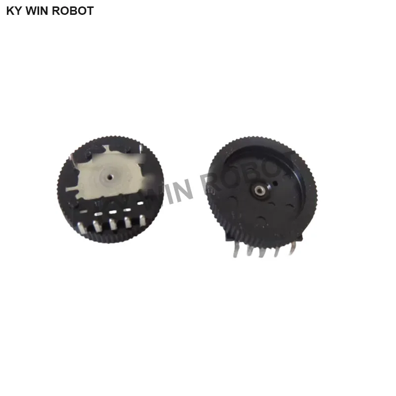 

5pcs/lots A50K*2 Imported Japanese Radio MP3/4 Ribbon Wheel Dial Gear Potentiometer 16*2.2mm