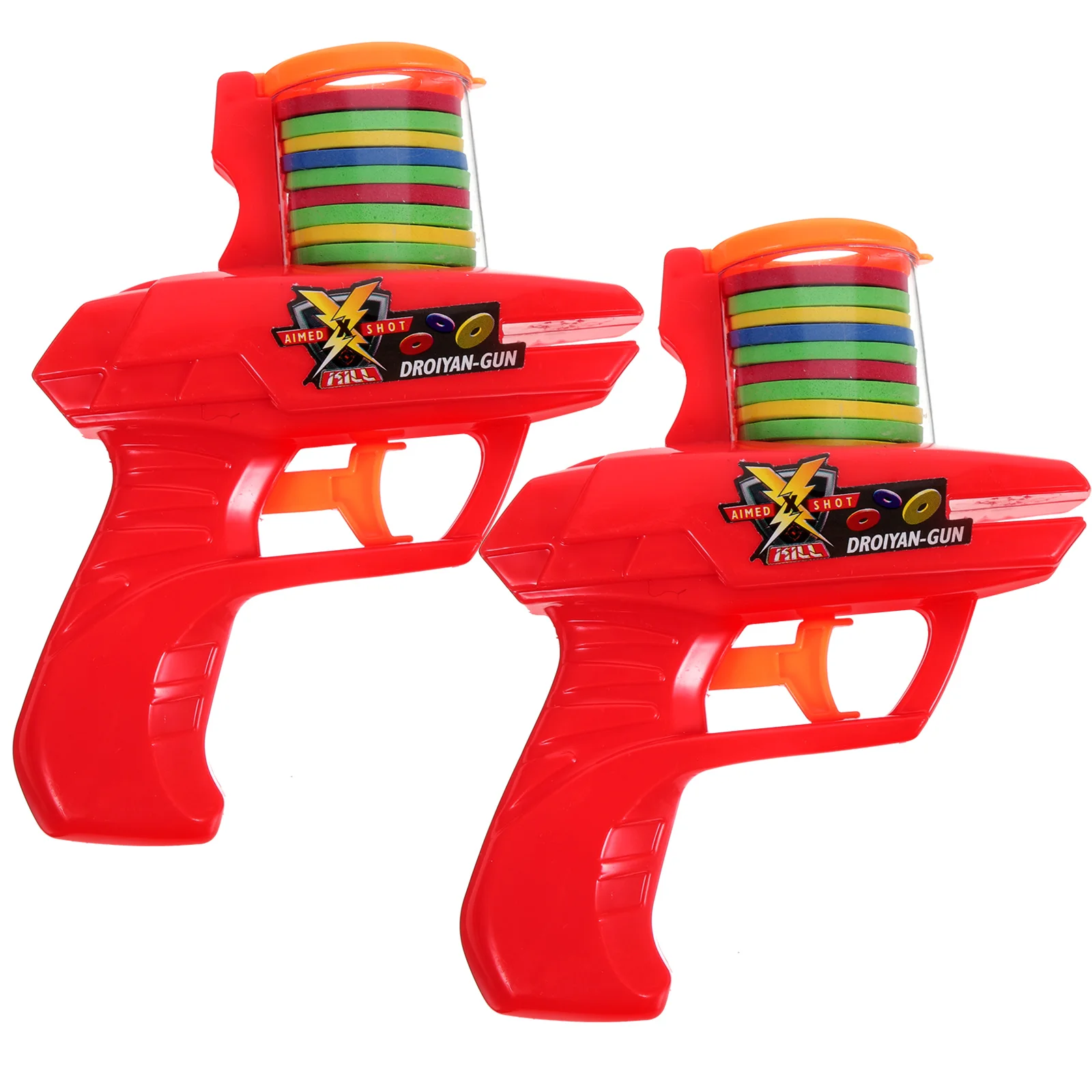 Saucer Disc Launcher Toys Foam Disc Shooter 2Pcs Flying Foam Disc Toys Remote Control Robot Toy Flying Saucer Guns Boys