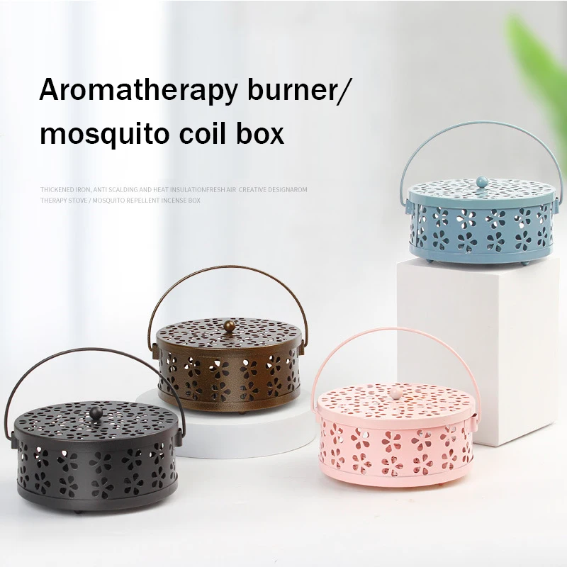 

Mosquito Coil Holder Mosquito Coil Box With Cover Mosquito Coil Tray Nail Tooth Mosquito Coil Holder Household Metal Repellents