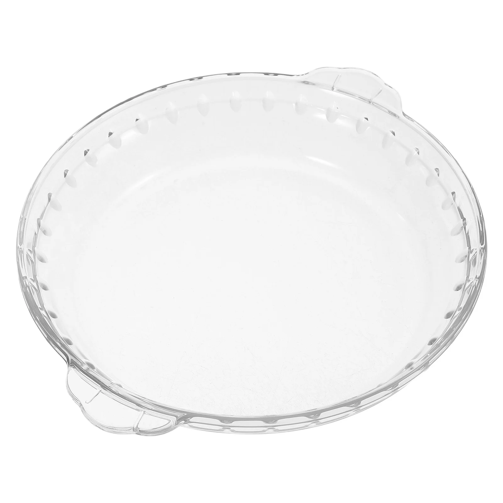 צלחת פאי זכוכית 1 יחידה 7 אינץ 'מיקרוגל בטוחה עמידה בחום תנור אפייה מגש סטימר תואם מגש שירות עגול עמוק עבור חטיפים