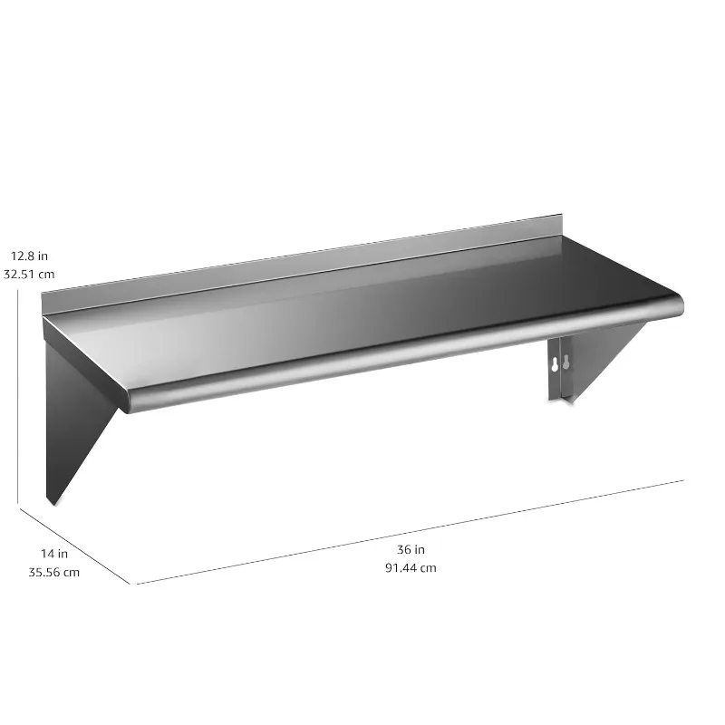 

Полка ROCKPOINT NSF из нержавеющей стали, 14x36 дюймов, 230 фунтов