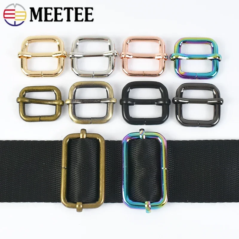 

50Pcs 13-50mm Belt Buckles Roller Pin Buckle Handbag Strap Metal Slides Tri-glides Adjuster For Bag DIY Garment Accessories