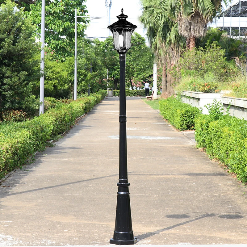 European Street Lamp Garden Lawn Lamp Waterproof Outdoor Landscape Public Garden Villa Community High Pole Lamp &asymp;2.2M, led lamp, led street lamp