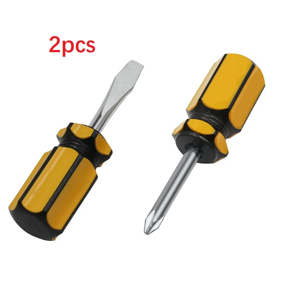 

2pcs 80mm Chrome Vanadium Steel/PVC Screwdriver Set 6mm Flat Head/Slotted Screwdrivers Repair Tool For Home Appliances Furniture