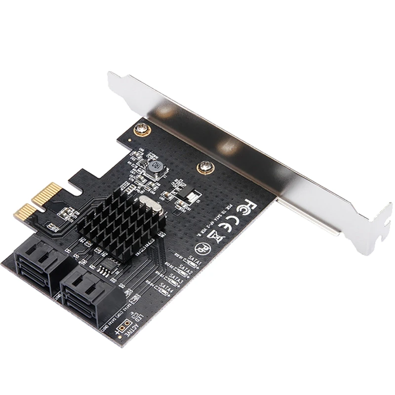 

Плата расширения SATA3.0 PCIE X1 на четырехпортовый жесткий диск SATA3.0 6 Гбит/с, плата RAID для майнинга биткоинов