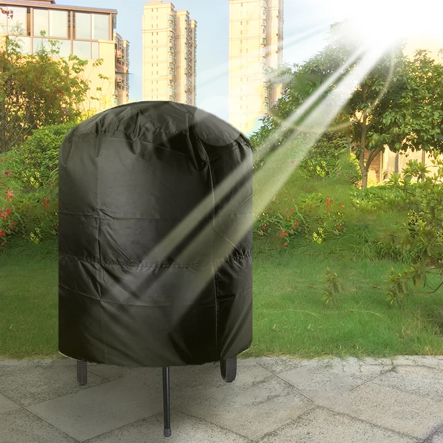 Antellenes Por Vízálló 77X58Cm/80X66X100Cm Grill Borító Kerek Bbq Eső Védő Kemping Kültéri Barbecue Burkolat