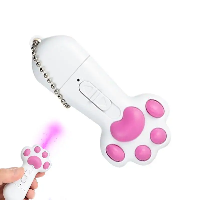 

Ручка для кошки, искусственная игрушка 3 в 1, игрушка для кошек с фонариком, тренировочные инструменты для кошек в форме лапы с УФ-режимом