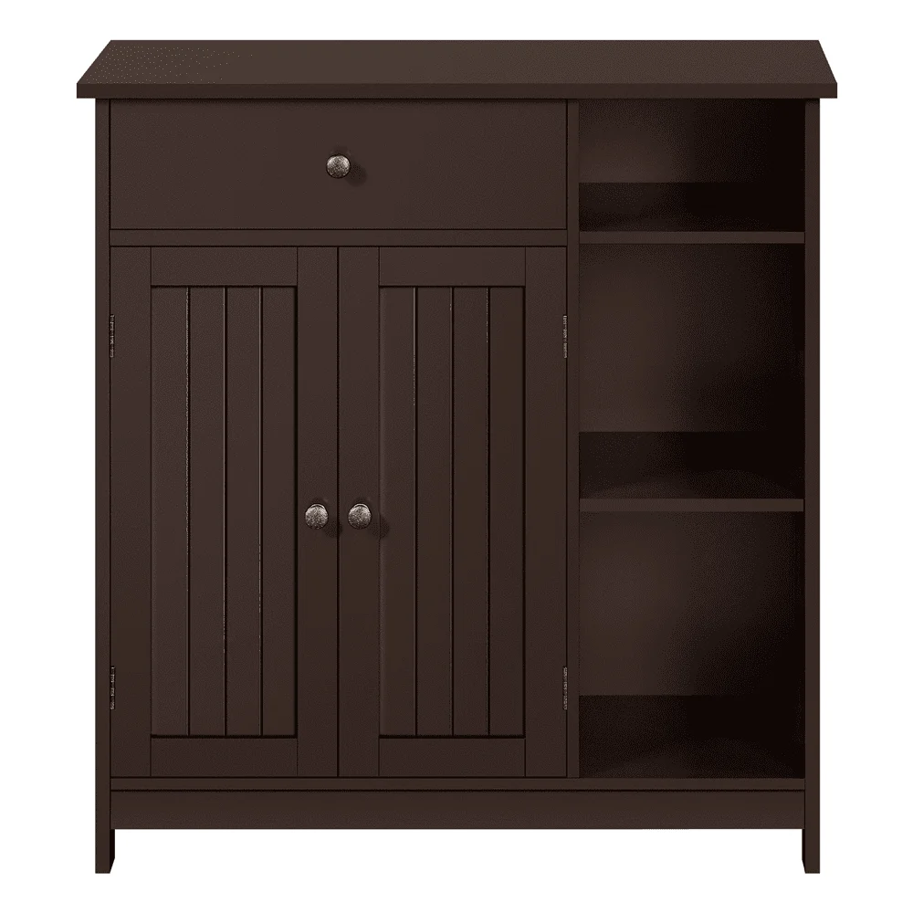 

Large Storage Cabinet With Drawer for Bathroom Living Room Espresso Furniture Cabinets Vanity Fixture Home Improvement