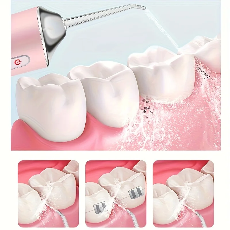 Electric Oral flosser Portable Dental Water Jet Water Flosser 200ML 4 Nozzles