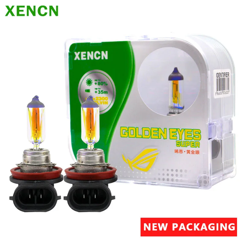 

XENCN H11 12V 55W PGJ19-2 Golden Eyes 2300K Super Yellow Light Halogen Headlight Auto Bulbs Car Fog Lamp DOT 2pcs Free Shipping