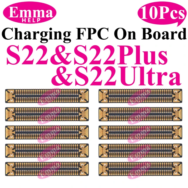 شحن USB موصل FPC على متنها ، ميناء قفص الاتهام ، S23 ، S24 ، S22 الترا ، S21 Plus ، Note 20 FE ، S21FE ، S10 ، S10
