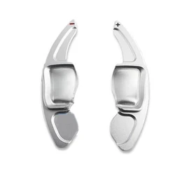 Premium Car Steering Wheel Shift Paddle Extension Stickers for Enhanced Driving Experience (Silver)