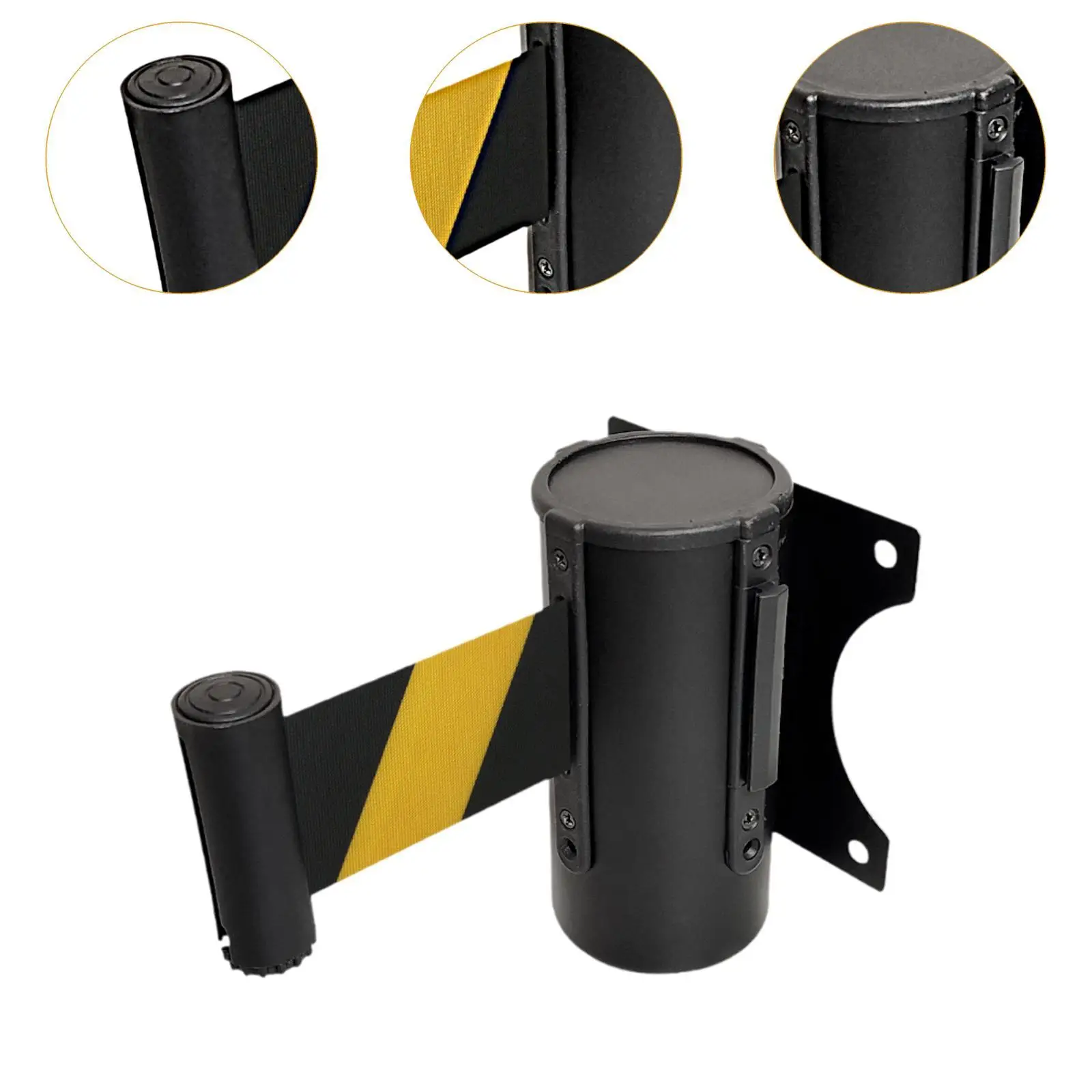 Retractable Belt Barrier Queue Line Divider Wall Mount Practical Sturdy Safe Barrier Belt Crowd Control