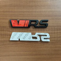 Sleek VRS Logo Car Grille Emblem Metal Badge Decoration (Red Black)