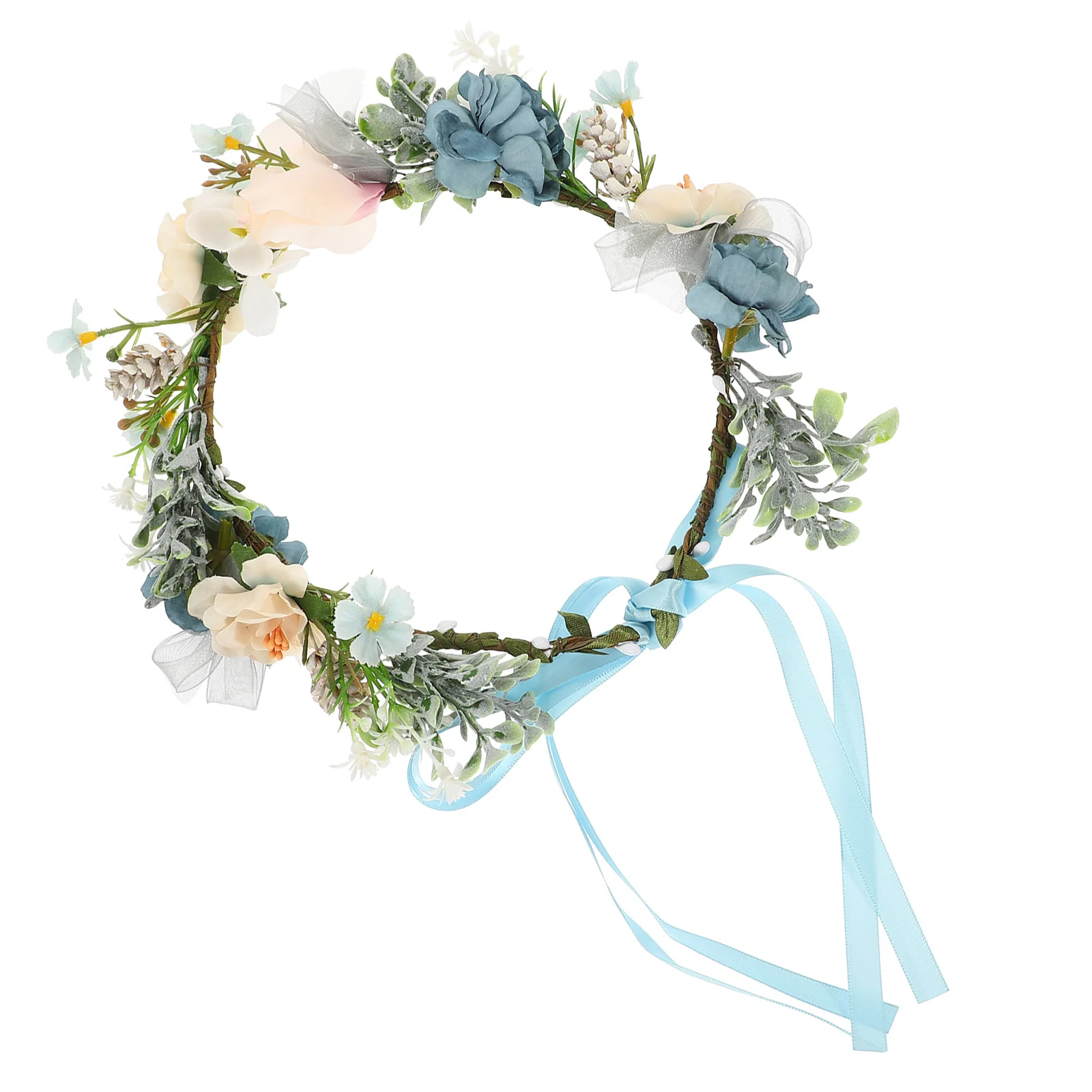 

Puppy Dog Collar Decor Simulation Flower Crown Decorations Pet Cat Fabric Travel Artificial Floral for Wedding
