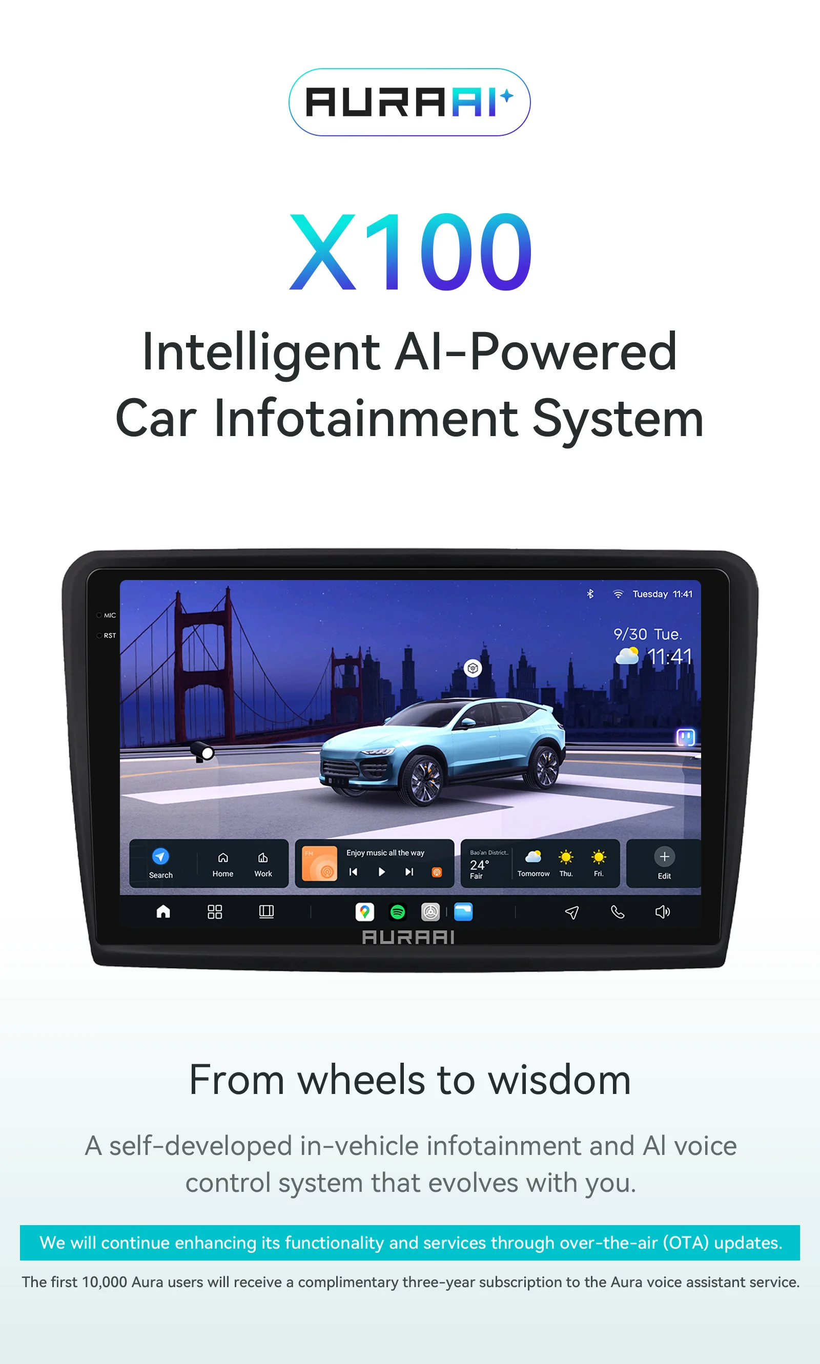 AURAAI 2din Smart Monitor für Skoda Superb 2 2008-2015 Carplay Android 14 Intelligente Autosysteme 2K Display 8+256G ADAS DSP 4G – Detail 1