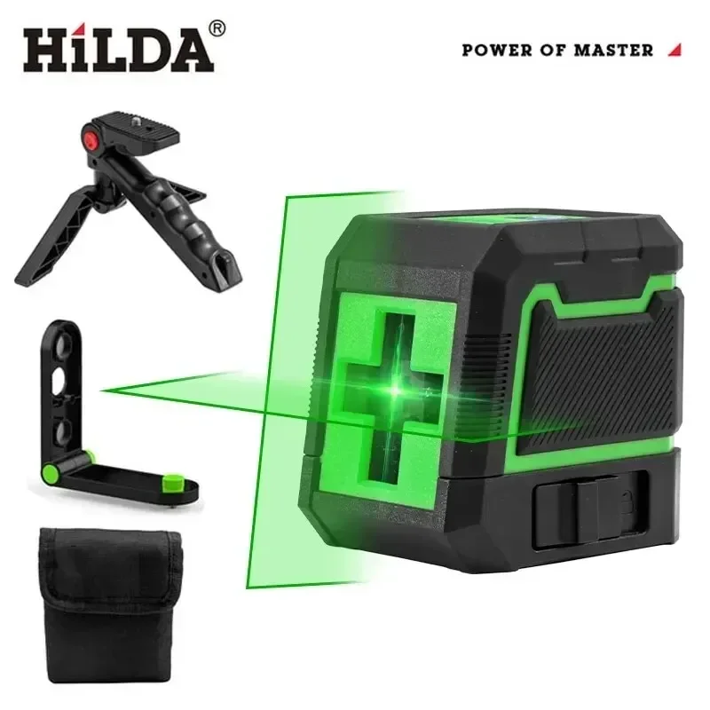 HILDA High-Precision Self-Leveling Green Laser with Dual-Line Projection