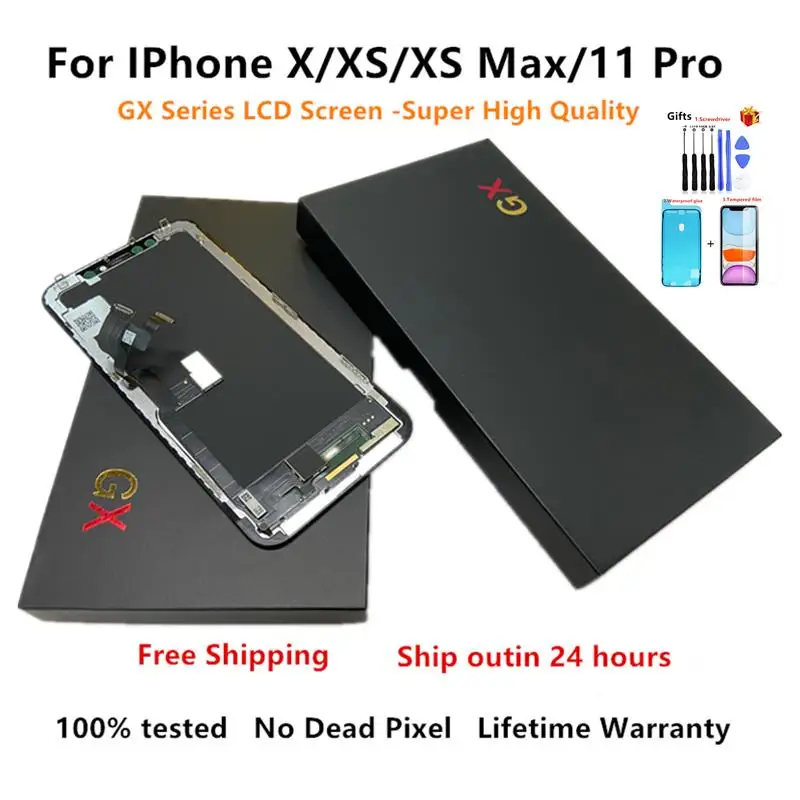 

Жесткий ЖК-дисплей GX для iPhone X XS Max 11 Pro Max 12 Pro Max 12 Mini, дисплей с дигитайзером в сборе для IPhone 12 XR GX