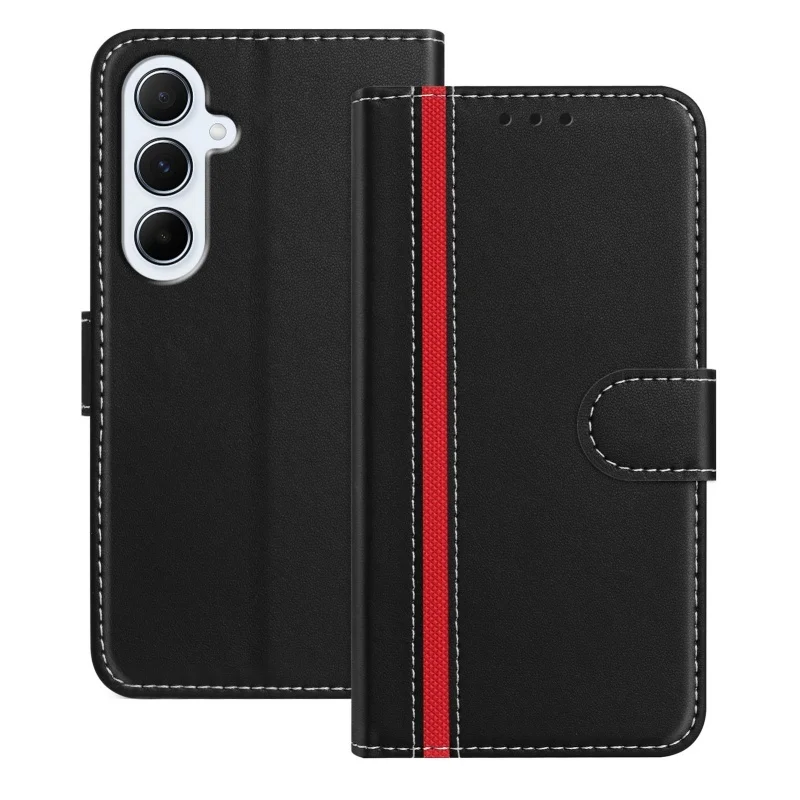 Leather Wallet Phone Case with Card Holder and Magnetic Closure