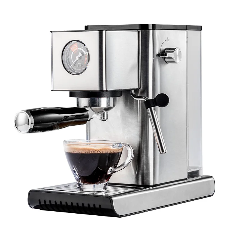 Home Pump Espresso Machine Semi-automatic Steam Milk Frother Simple Control Panel First Coffee Machine for Beginners