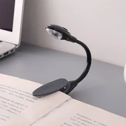 Portable Mini LED Clip - On Reading Light - Adjustable Desk and Book Lamp for Dorm, Bedroom, and Travel (Gray)