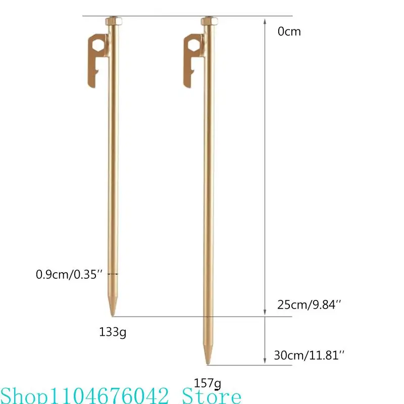 Compact Tent Pegs 25/30cm Outdoor High Strength Stainless Steel Tent Nails Camping Spike Canopy Peg Camp Stake