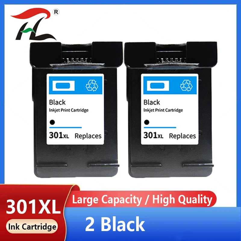 2 X Nero Cartucce Di Inchiostro Rigenerate Per Hp 301 Xl Hp301 Hp301 301Xl Deskjet 2050Se 2054A 1050Se 3050Se 3050A 3052A Envy 5530