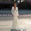 Furtanseo 2023 New Bridal Gowns Robes De Mariée Long Sleeves Modern Wedding  Zipper Back  Mermaid  Dresses 4
