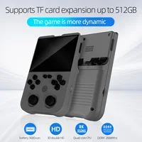 Ampown XU10 Handheld Game Console 3.5" IPS Screen 3000mAh Battery Linux System Built-in Retro Games Portable Video Game Console 4