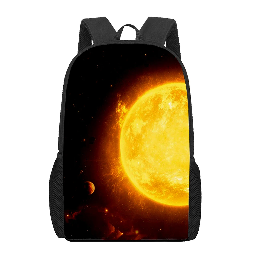 

Art Planet Fireball Sun Print Students School Bag Teenagers Boys Girls Daily Casual Storage Backpack Woman Men Travel Rucksacks