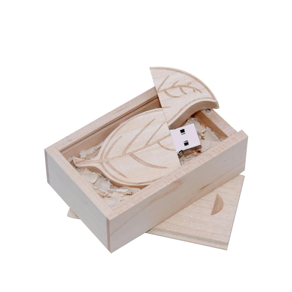 나뭇잎 USB 플래시 드라이브 나무 잎 상자, USB 2.0 메모리 스틱, 128GB 펜 드라이브, 32GB 펜 드라이브, 64 GB 크리에이티브 선물