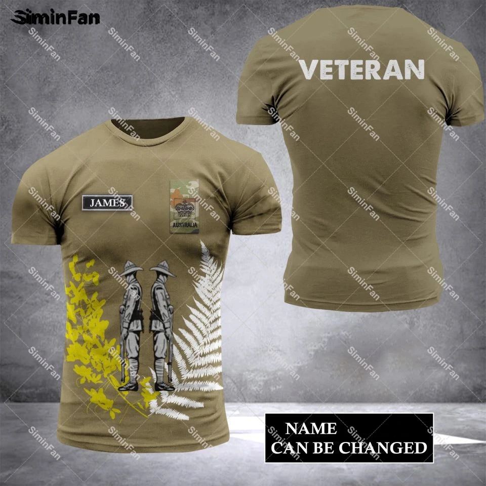 

AUSTRALIA SKULL SOLDIER VETERAN CAMO 3D Printed Tshirt Men Summer Round Neck Tees Female Casual Top Unisex Shirts Streetwear 03