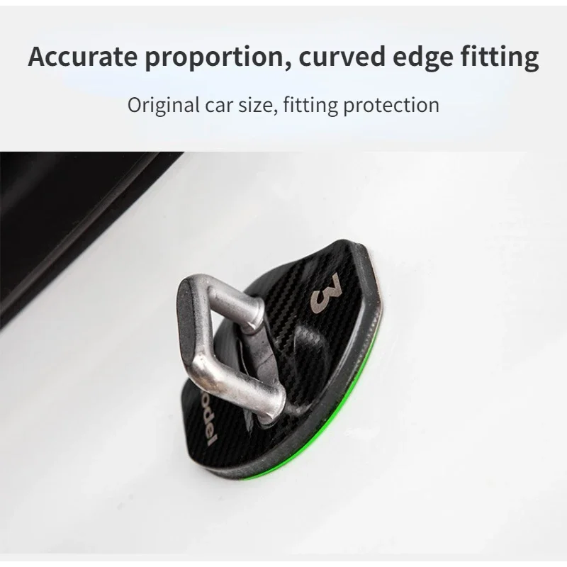 Edelstahl-Schutzabdeckung für Tesla Model 3 Y Autotürschlossschnalle Schutzdekorationszubehör 2017-2023_voghion.com