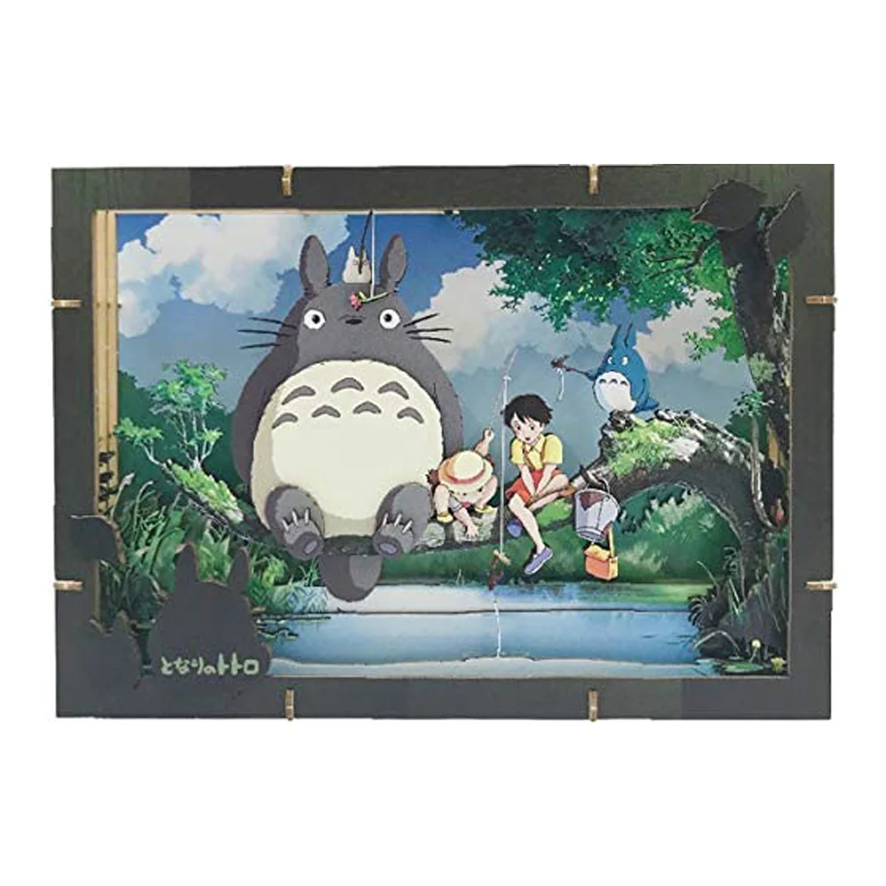 

Paper Theater - Wood Style - Premium My Neighbor Totoro PT-WP02 , 3D Paper Model Assembly Papercraft Puzzle Educational Kids Toy