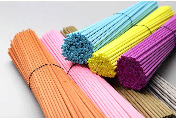 Description Picture 5 of item50pcs 22cmx3mm Colored Fiber Rattan Stick for Reed Diffuser Aroma Essential Oil Air Freshener Decorative For Home Fragrance