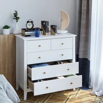 Getone cassettiera per camera da letto, mobiletto portaoggetti con 6 cassetti, credenza, cassettiera per camera da letto, 80x40x80 cm, bianco 1