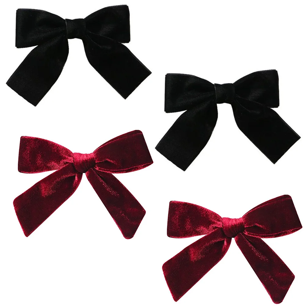 

4pcs Lovely Party Bowknot Design Hair Clips Female Headdress Decorative Hairpins